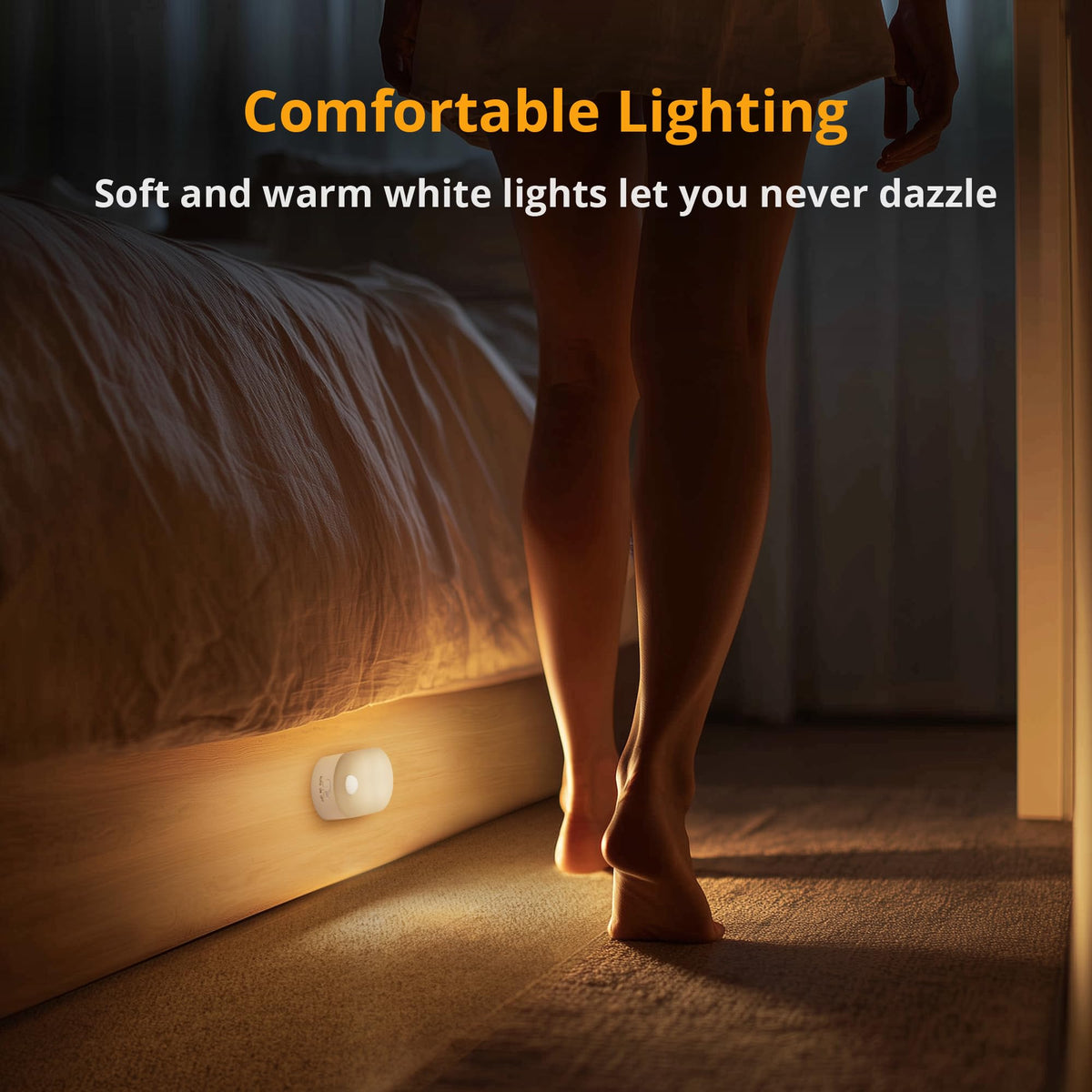 Lyridz night light shines softly in dark hallways.