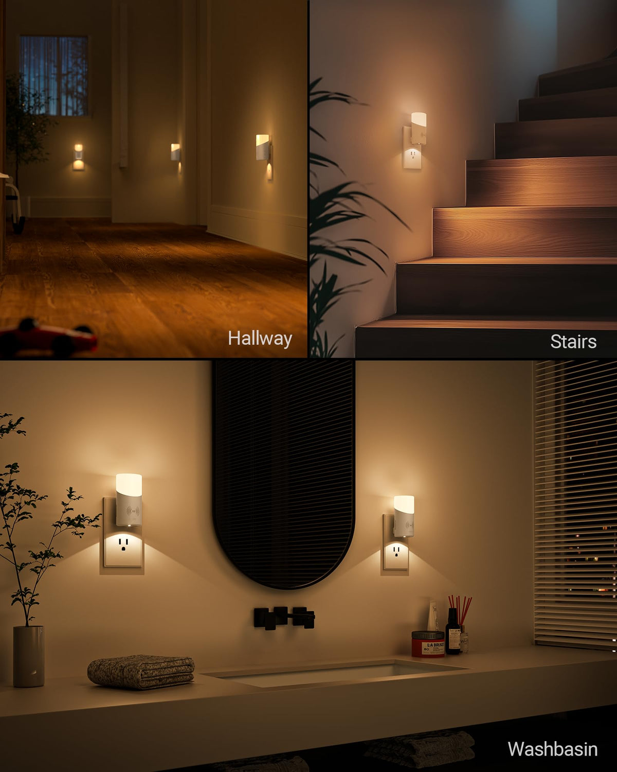 Lyridz two-pack night lights make hallways and bathrooms safer.