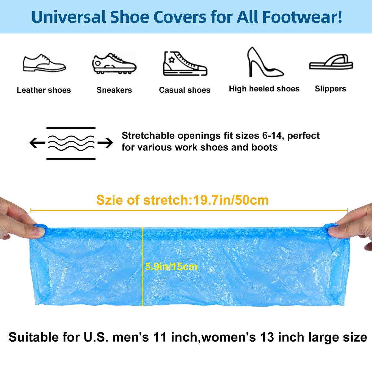 LYSHIYI shoe covers with non-slip surface for safety.