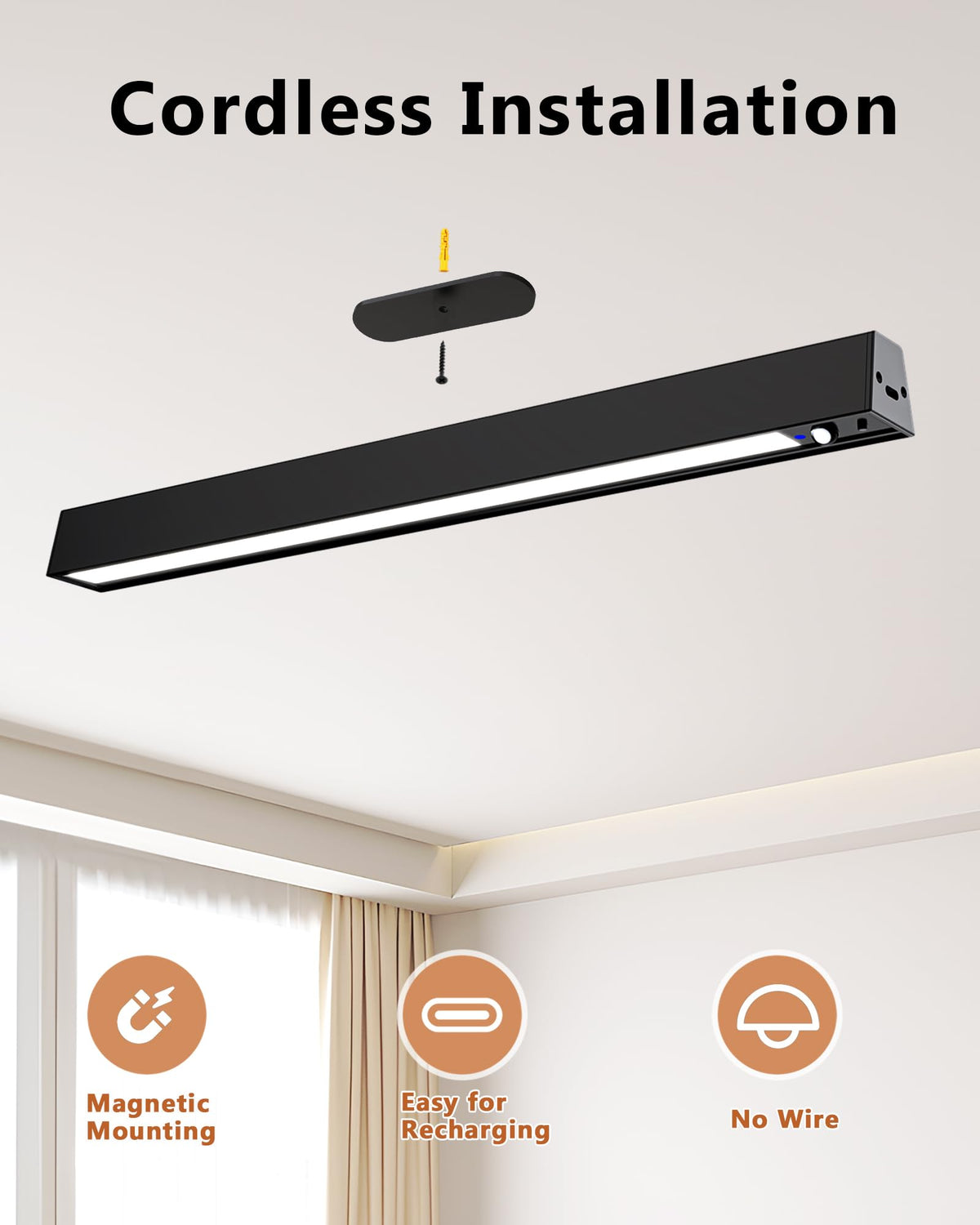 LYTARA battery powered closet light ideal for dark spaces without wires