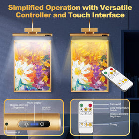 LYTARA timer feature image demonstrates automated shutoff for artwork preservation.