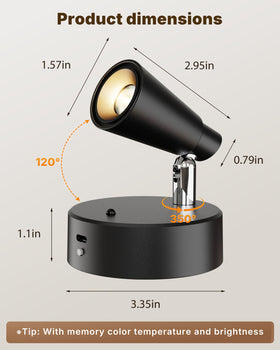 LYTARA dimmable spotlight with remote for effortless brightness control.