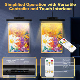 LYTARA magnetic light bar provides flexible positioning for canvases.
