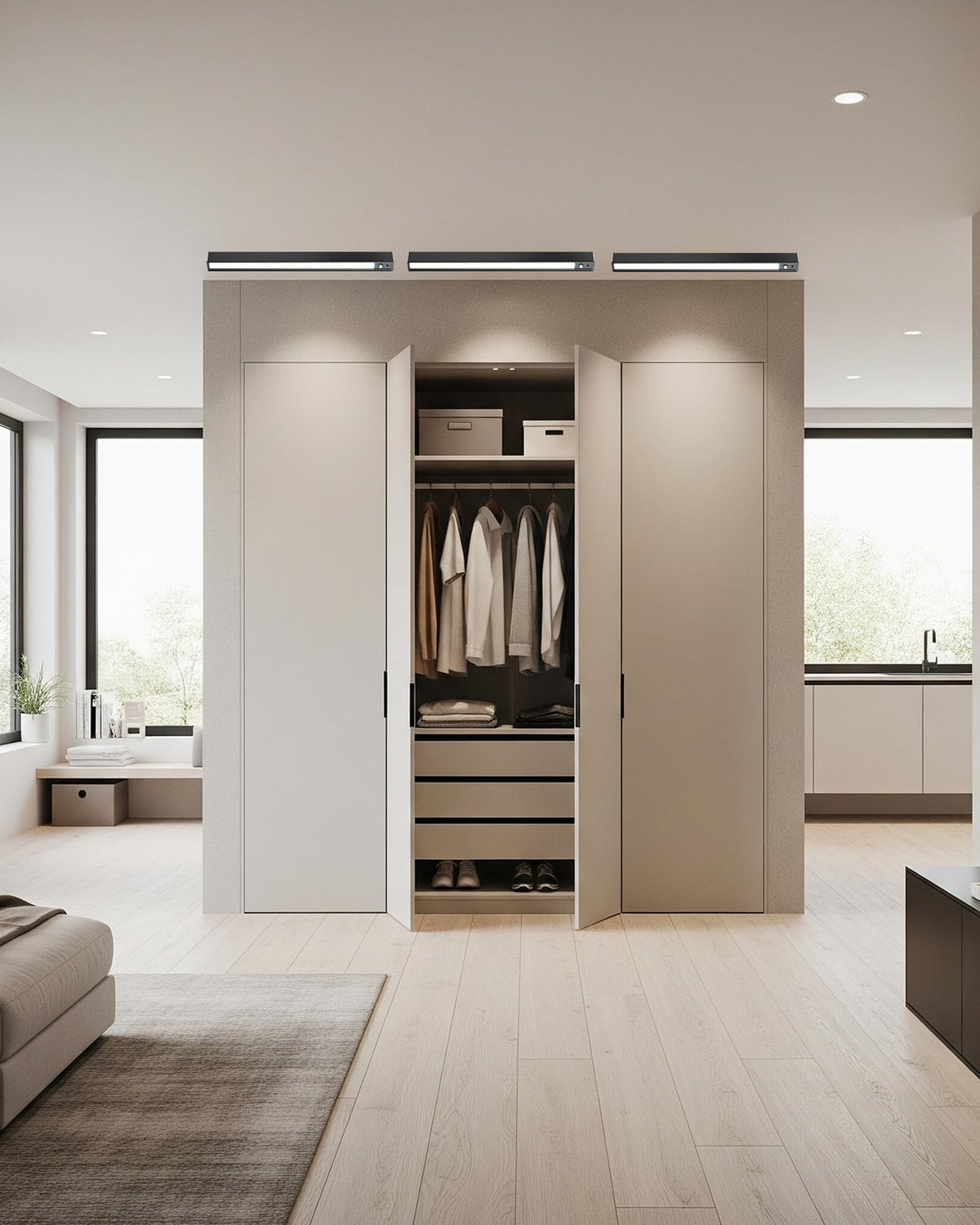 LYTARA sleek black metal finish complements modern interiors