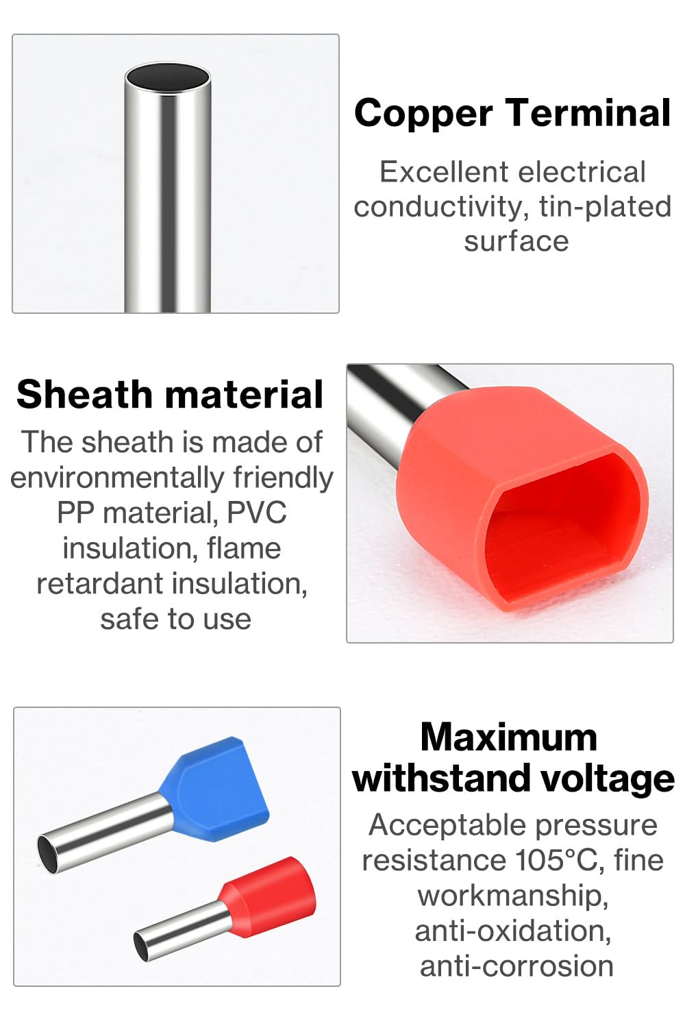 Lytool ferrules in all sizes AWG 6–23 for versatile projects