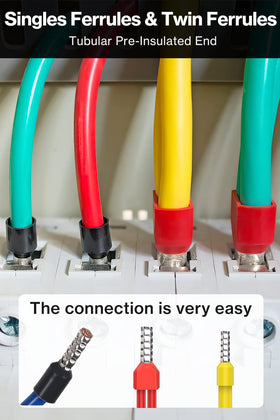 Lytool ten single-line ferrules 23–6 AWG for reliable wiring