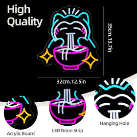 Lyuodre adjustable brightness ramen neon creates ambient mood lighting