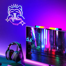 Lyuodre gaming room ramen sign as a bold room accent