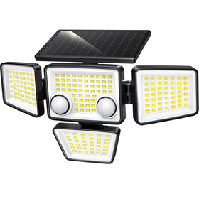 LYWALT solar lights with four adjustable heads for wider outdoor coverage