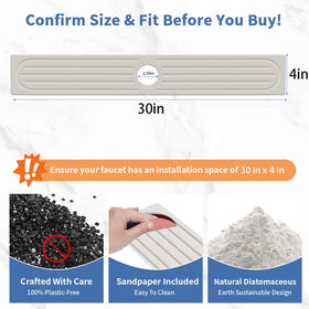 Lyxel faucet mat with raised feet designed for better air flow and drying.