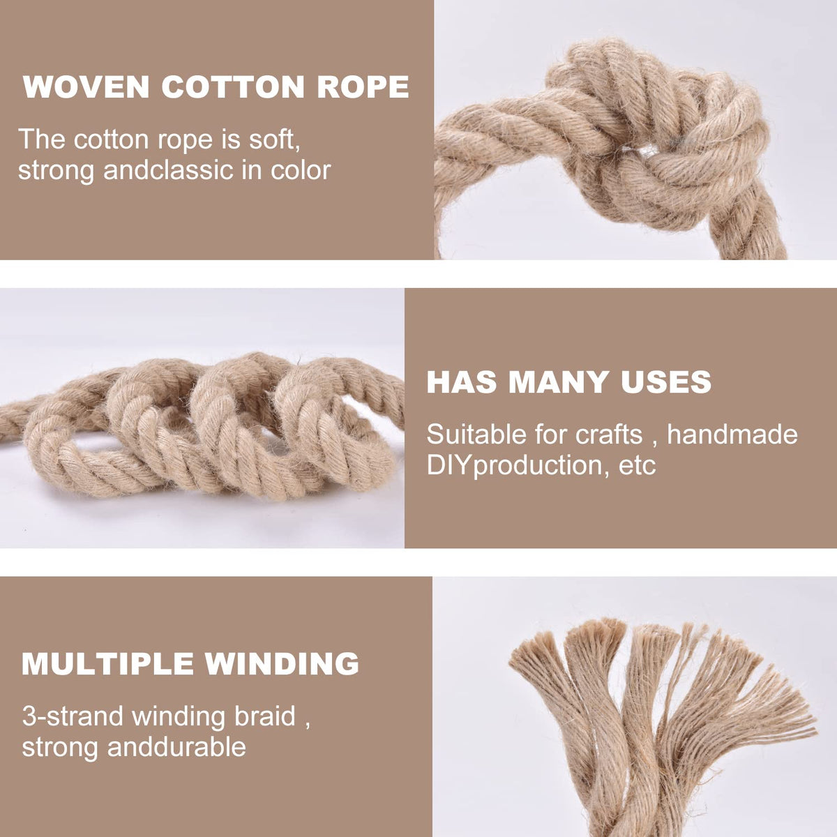LZ.MZXU jute rope twisted Manila texture close-up for handmade decor.