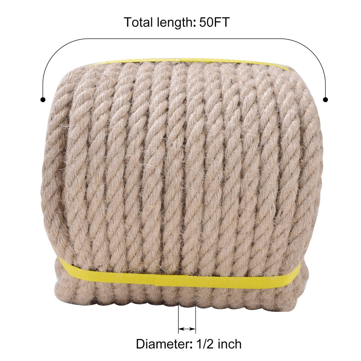 LZ.MZXU jute rope for wall art and planter hangers.