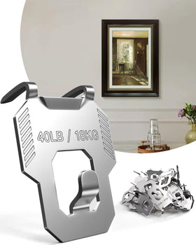 LZC 40Pcs drywall hanger claw in action holds securely for posters and frames.