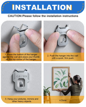 LZC drywall hanger easy-remove design leaves minimal holes for redecorating.