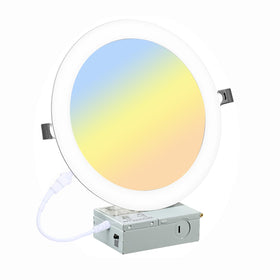LZHOME 8 inch downlight front view shows slim profile and bright illumination