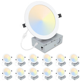 LZHOME 8-inch LED recessed downlight ultra-thin design for seamless ceilings