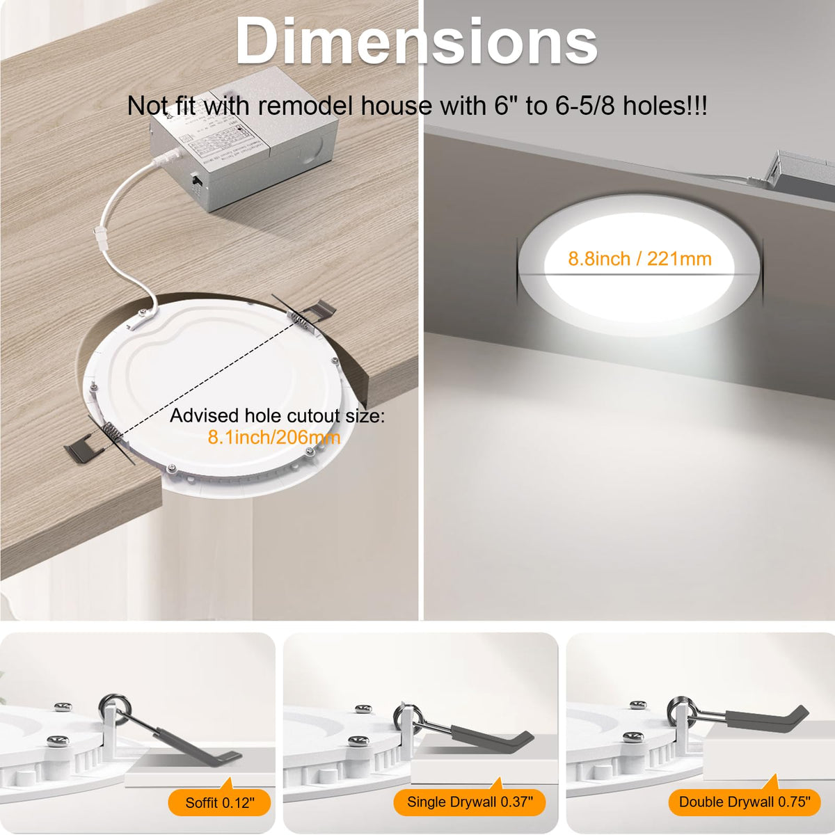 LZHOME dimmable downlight offers 5%-100% brightness control