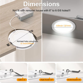 LZHOME dimmable downlight offers 5%-100% brightness control