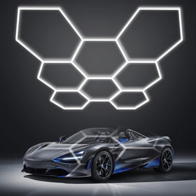 LZHOME hexagon LED garage light up to 40000 lumens for bright detailing