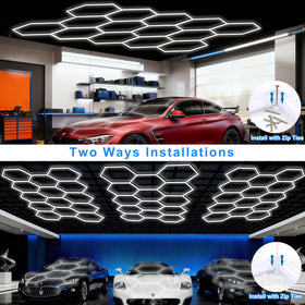 LZHOME hexagon LED garage light delivers up to 64,500 lumens of brightness