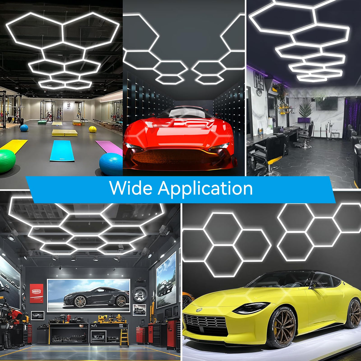 LZHOME hexagon LED garage light-long-life lasts over 50,000 hours