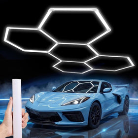 LZHOME hexagon LED garage light pack-25 illuminates large spaces efficiently