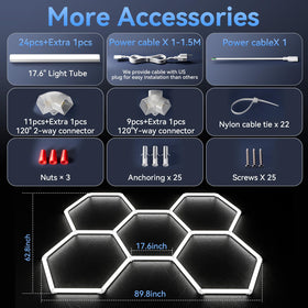 LZHOME hexagon LED garage light safety-design reduces installation risk