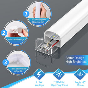 LZHOME hexagon light side view demonstrates durable, easy installation with 3-pin safety design.