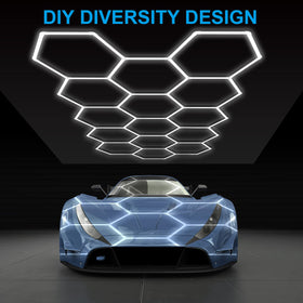 LZHOME hexagon light soft-light surface provides comfortable, glare-free workshop atmosphere.