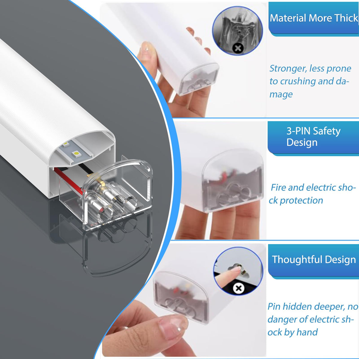 LZHOME LED hexagon garage light with Y-connector enables flexible DIY layouts