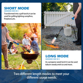 LZONEY ergonomic handle on the propane torch for comfort