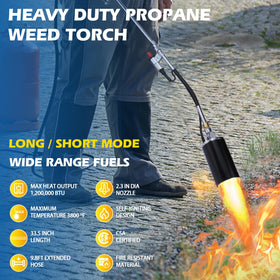 LZONEY propane torch with self igniter for fast starts