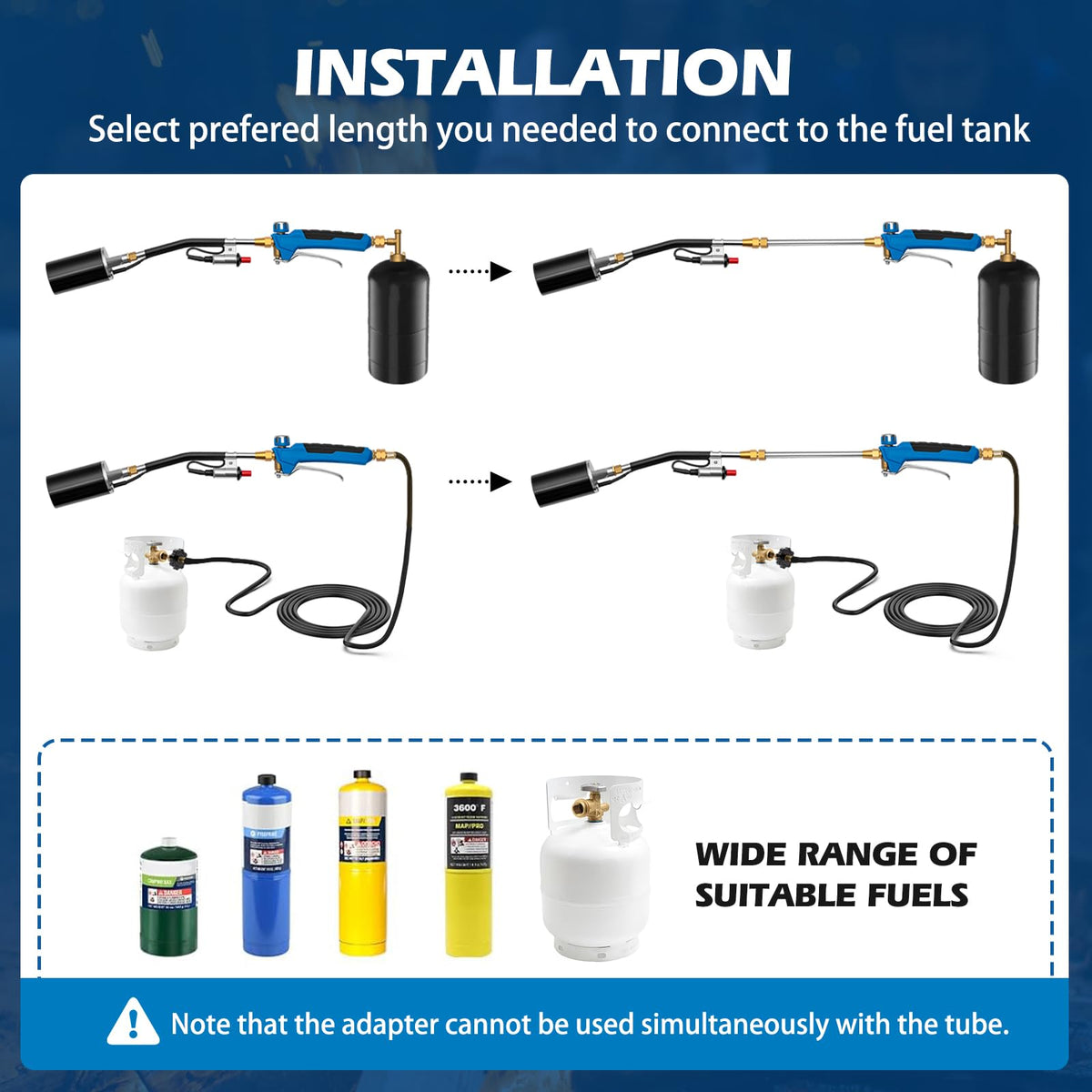 LZONEY propane torch featuring turbo trigger for precise flame control