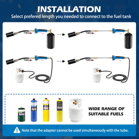 LZONEY propane torch featuring turbo trigger for precise flame control