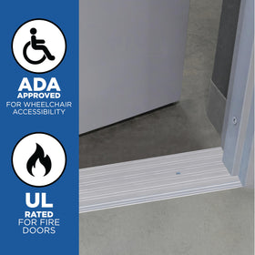 M-D Building Products 68387 aluminum threshold, draft-protection seal guards against air leaks.