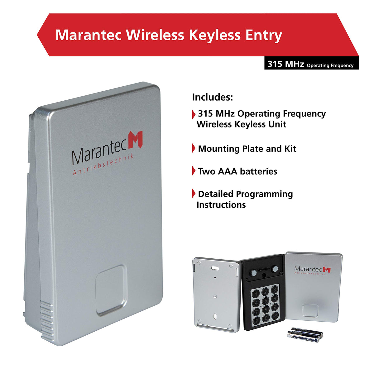 M MARANTEC spacer kit and hardware for metal-surface mounting.