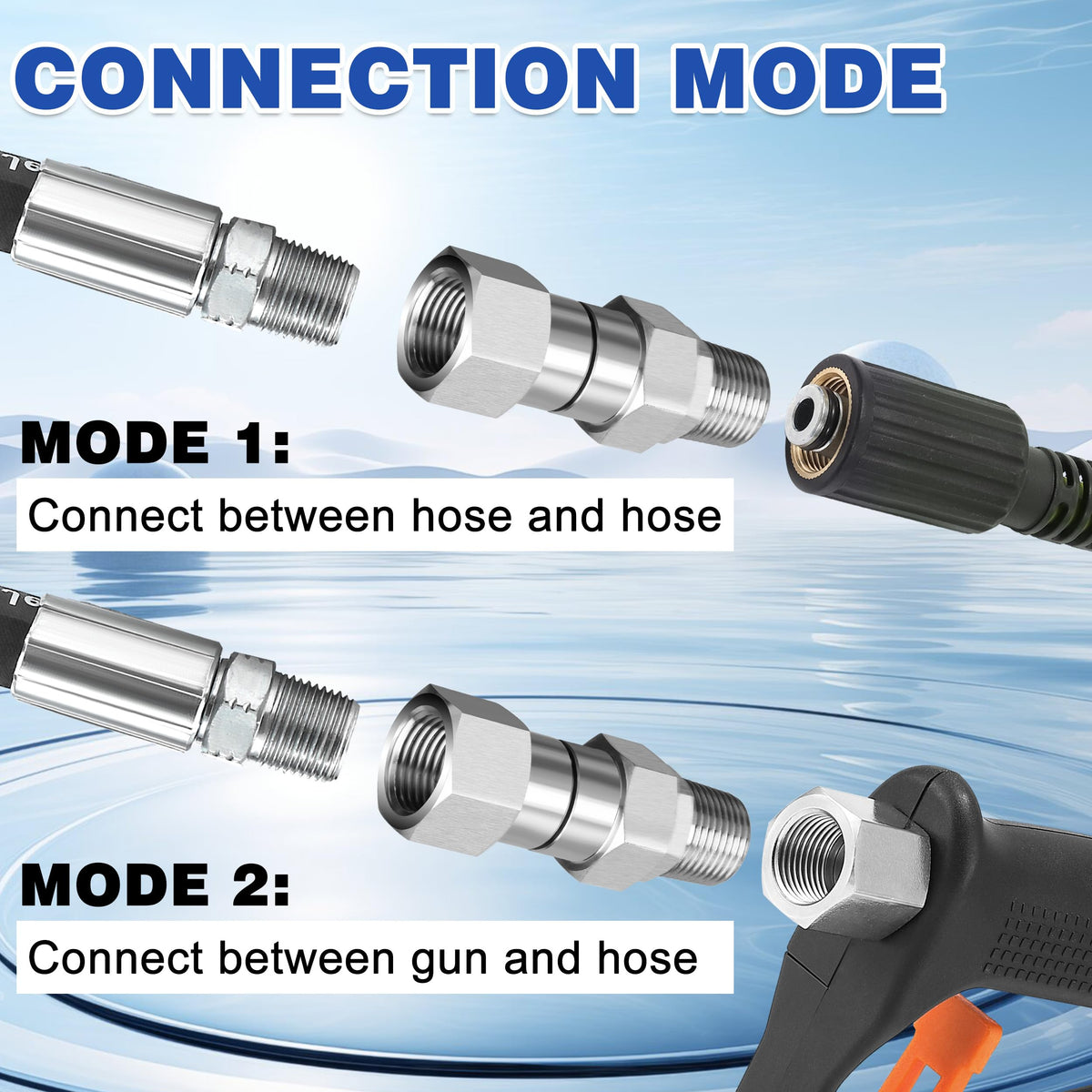 Compatible with hot and cold water for versatile cleaning tasks.
