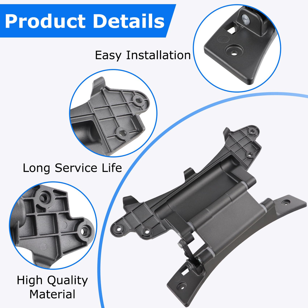 M Motico WP8183202 hinge mounted on a washer door frame during replacement