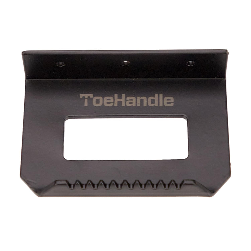 M Pain foot-operated door handle in black steel for touchless entry