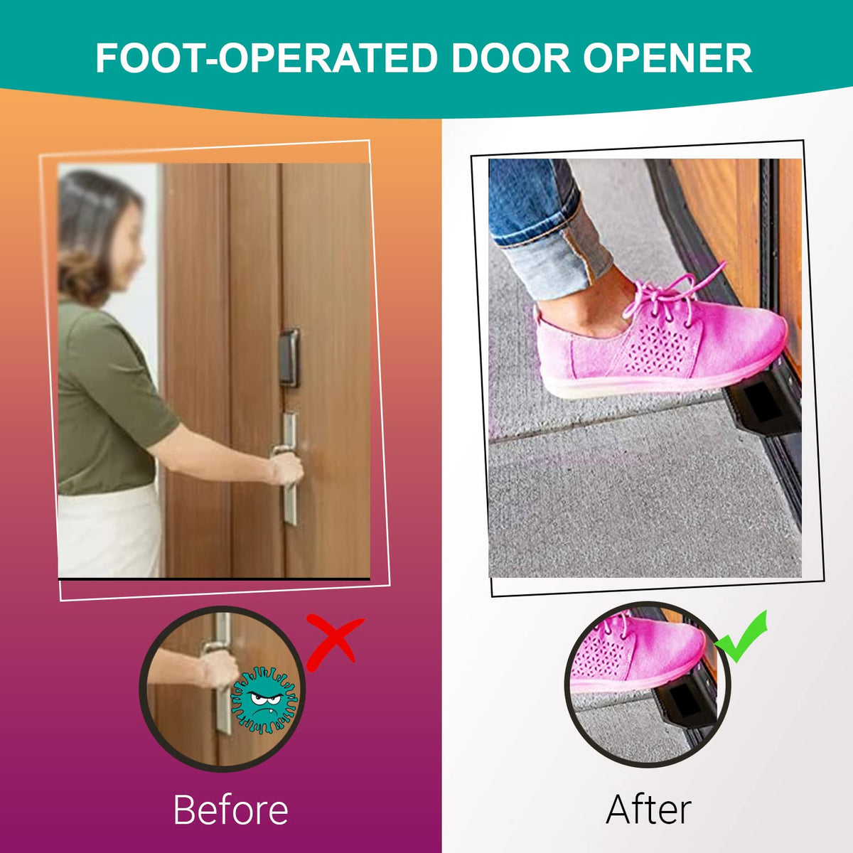 M Pain touchless door opener in action for hands-free use