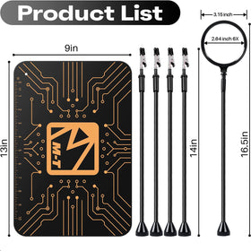 M-T Helping Hands electronics repair station enables hands-free soldering setup