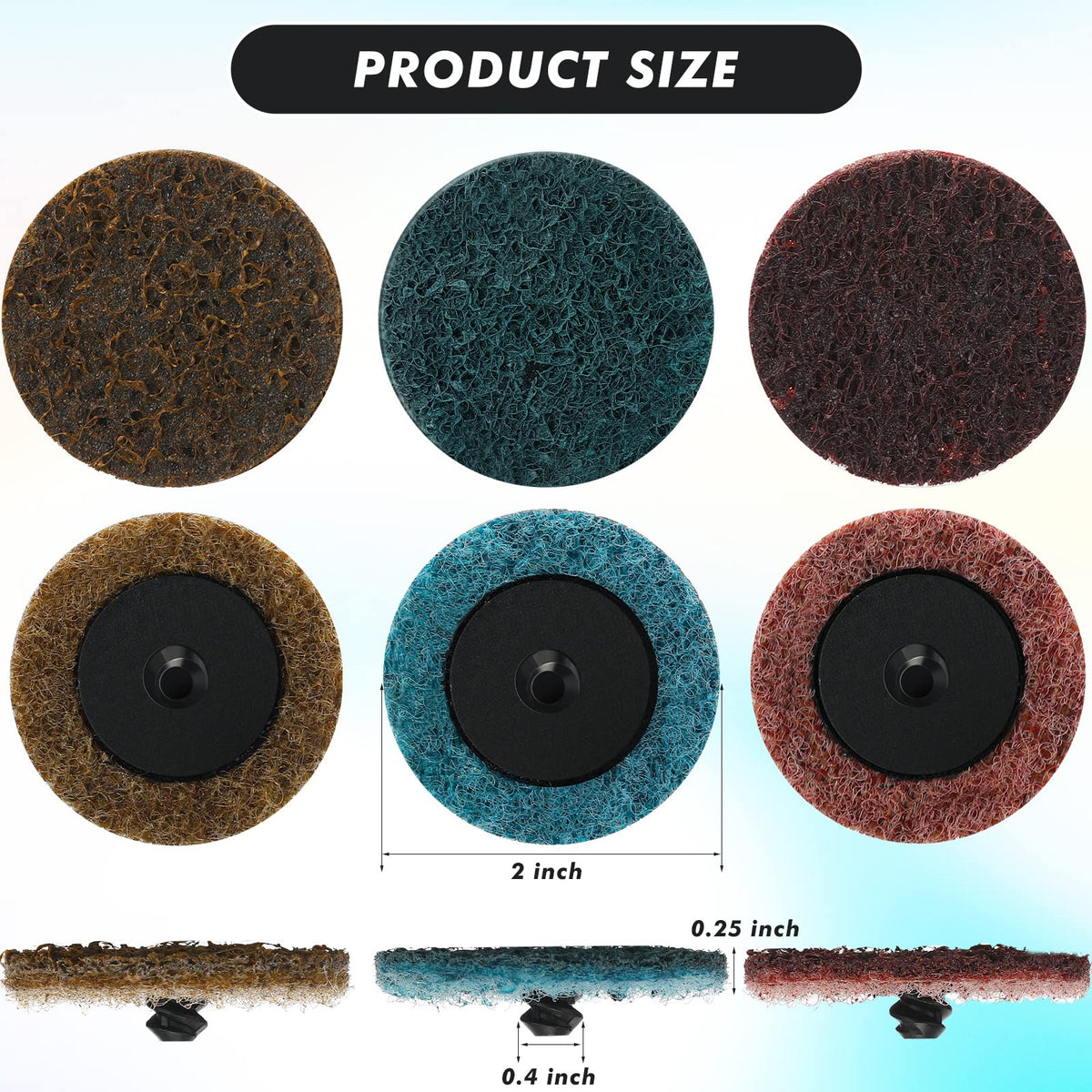 Macarrie 2-inch disc on roller-lock shank for easy attachment and fast grinding.