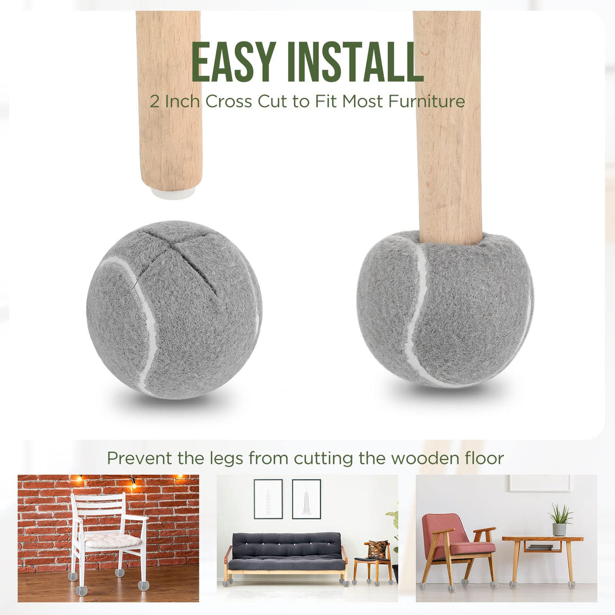 Macarrie chair foot covers glide smoothly, reducing floor noise on hardwood and tile.