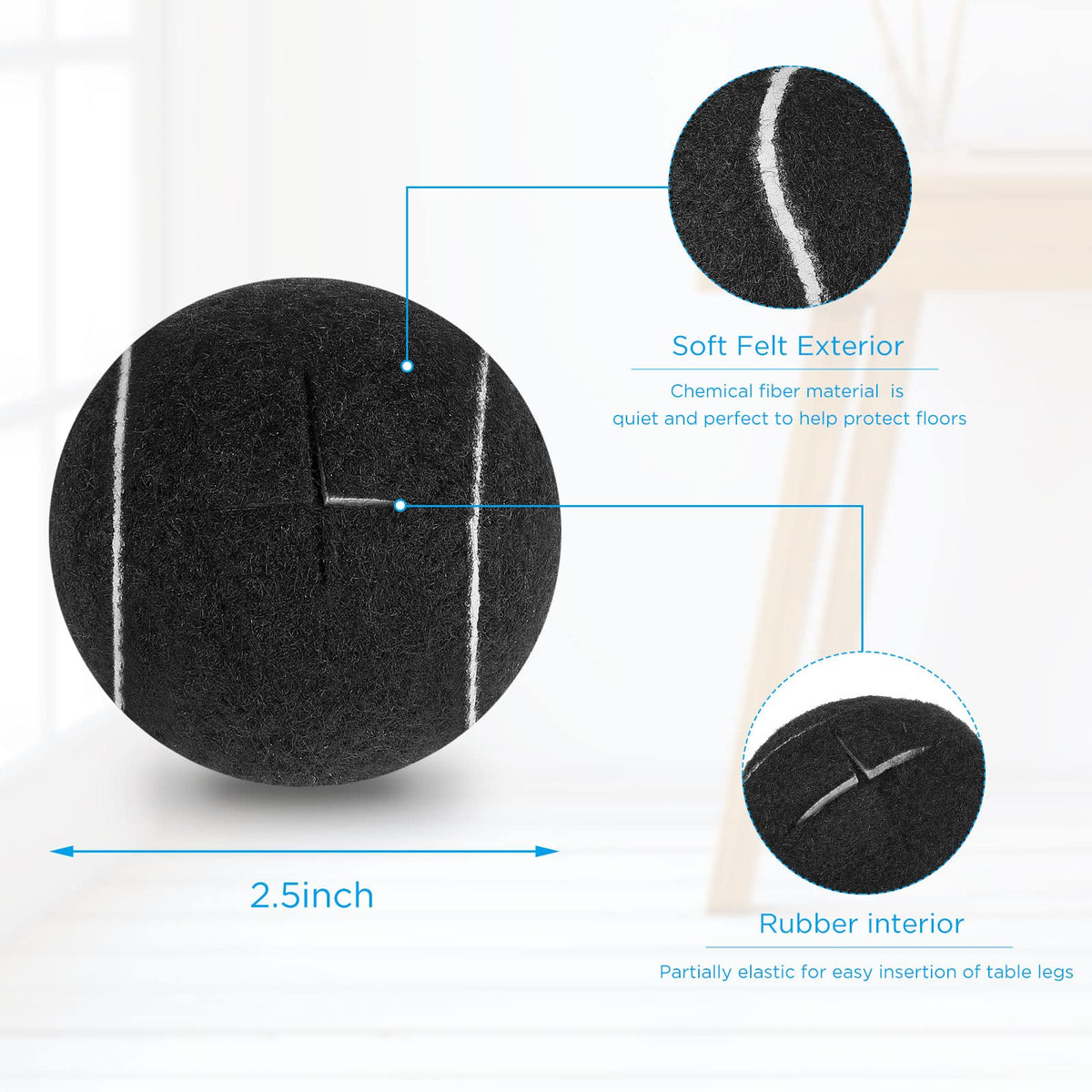 Macarrie furniture floor protection shields wood, tile, and laminate surfaces.