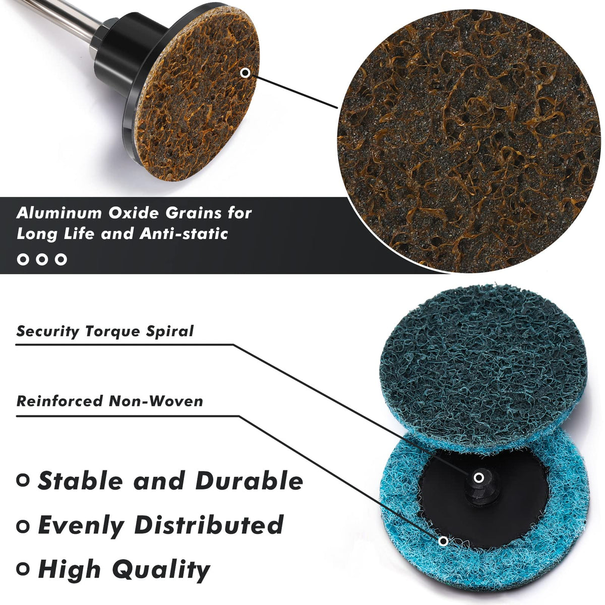 Macarrie discs for stainless steel finishing with good material compatibility.