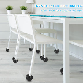 Macarrie quiet movement reduces chair and desk noise on hard floors.