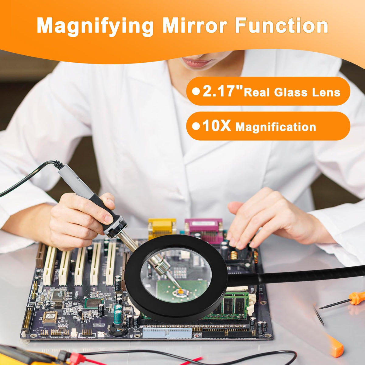MACASA 2.17-inch lens provides distortion-free magnification for crafts
