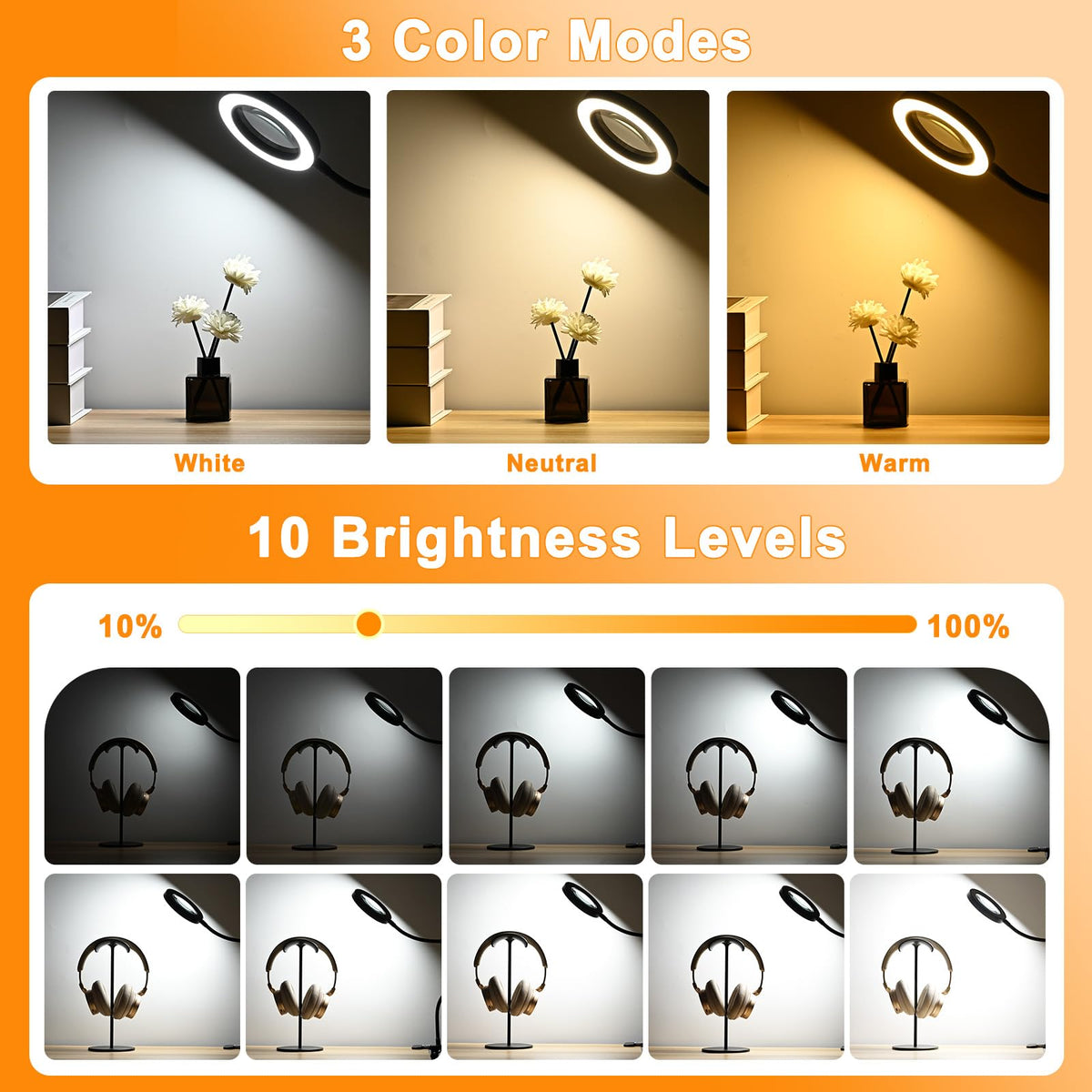 MACASA 3 color modes tailor lighting for sewing and coloring tasks