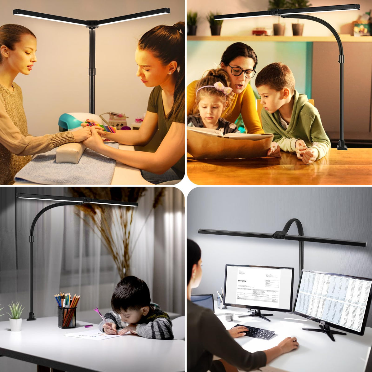 MACASA LED Desk Lamp memory setting recalls your last brightness and color.