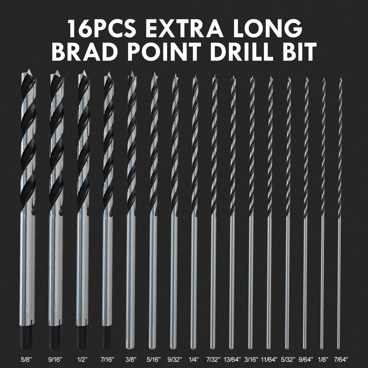 Angle view demonstrates long reach for drilling in deep joints.